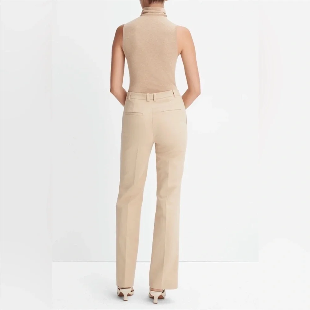 Vince Cotton Stretch Bootcut Trouser Khaki Tan Brown size 6